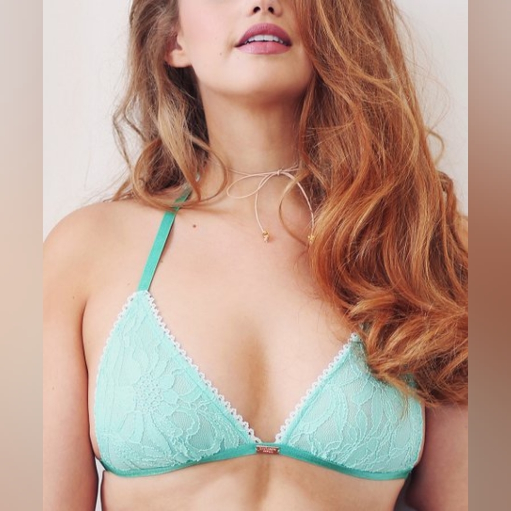 Daydream Nation Mint Palm Drive Lace Racerback Bra NWT S